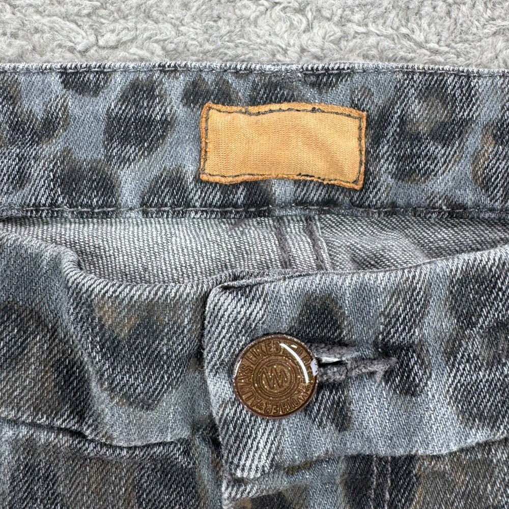 Mother The Looker Skinny Jeans 28* Paw Grey Leopard Animal Print 30x31 1001P-128 - Picture 6 of 12